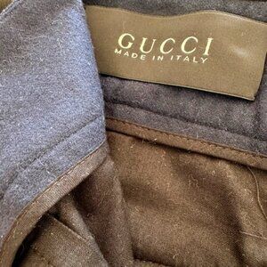 GUCCI Blue Wool Pants
